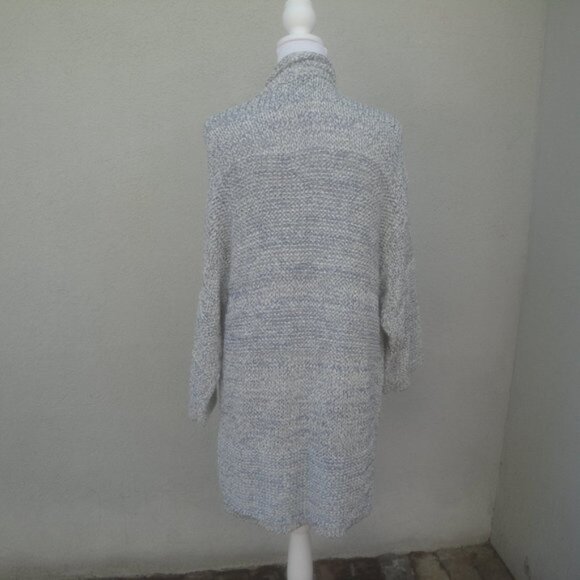 Banana Republic Womens Cardigan Size Large Blue Open Preppy Classic Sweater - Picture 8 of 9